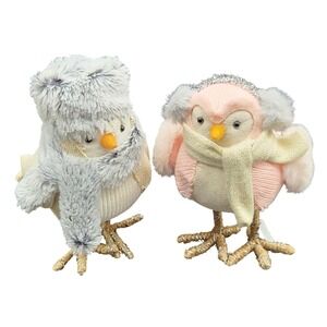Target Wondershop 2019 Set of 2 Winter Birds Yarrow & Pepper Scarves Hats Decor